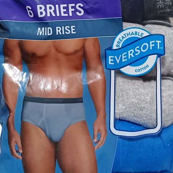 Fruit of the Loom Other - New 6 Fruit of the Loom Mid Rise Briefs Large 36 to 38 Inches